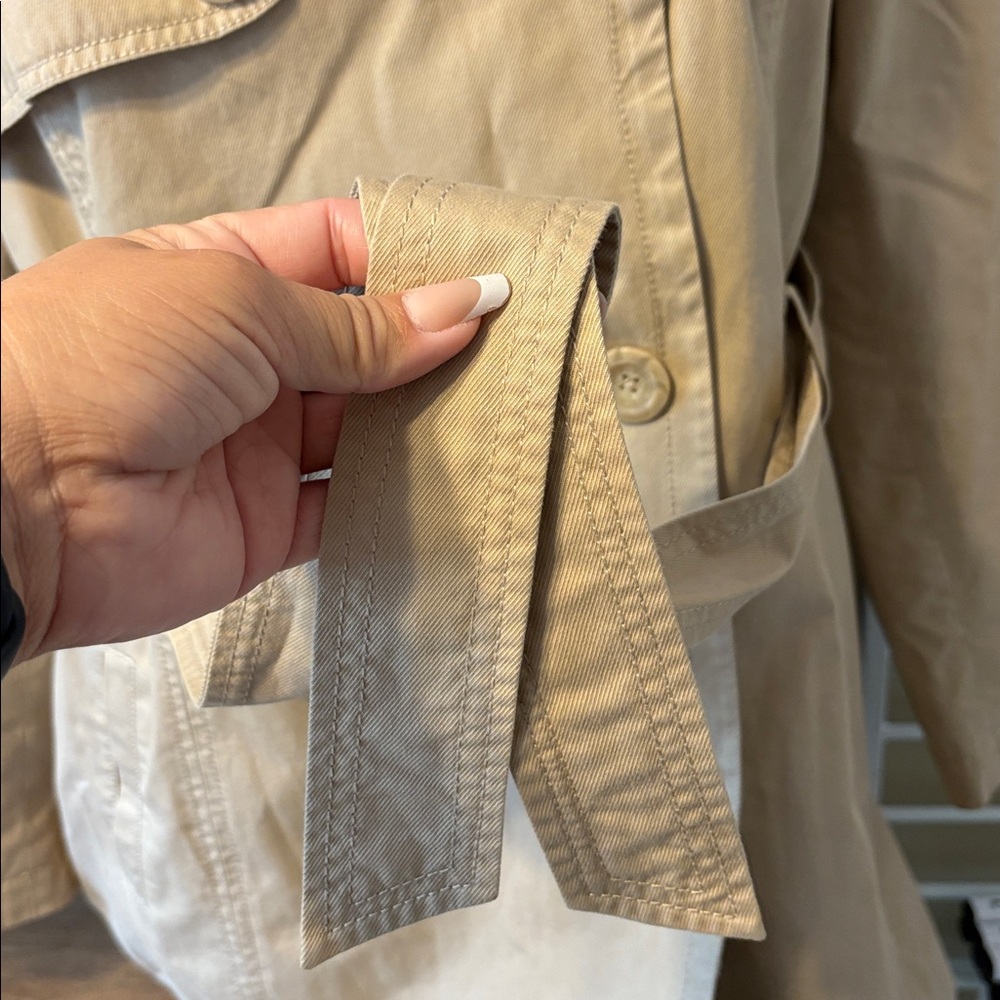 Old Navy Khaki Trench Coat - Picture 7 of 8